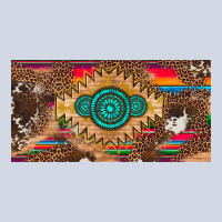 Western Gemstone And Leopard With Serape Licanse Plate Premium Sweatshirt | Teevron