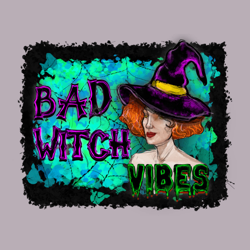 Halloween Bad Witch Vibes Watercolor Vintage Tee by RanaPortraitStore | Teevron