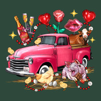 Valentine's Day Truck Farm Animals Zipper Hoodie | Teevron