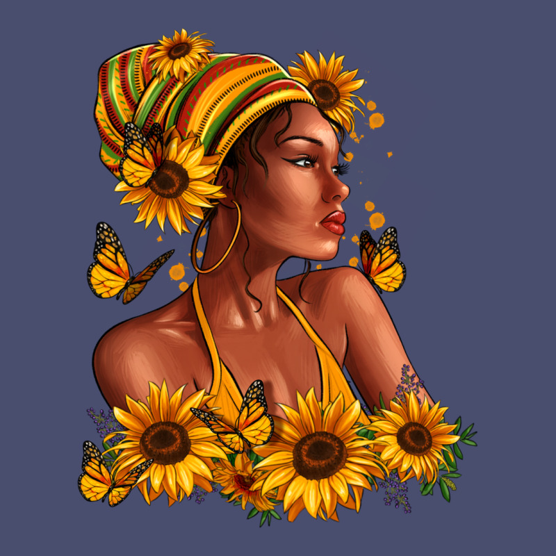Afro American Woman Sunflowers Vintage Tee by RanaPortraitStore | Teevron