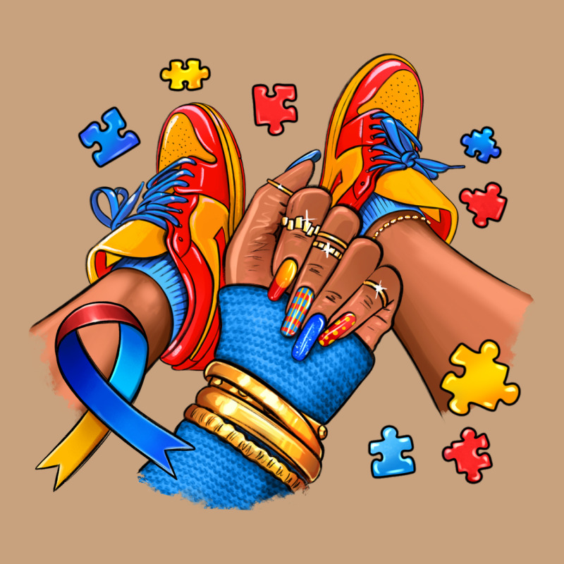 Autism Afro Girl Sneakers Vintage Tee by RanaPortraitStore | Teevron