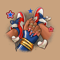 Baseball Afro Girl Sneakers Vintage Tee | Teevron