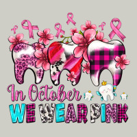 In October We Wear Pink Cancer Ribbon With Teeth Heavyweight Hoodie | Teevron
