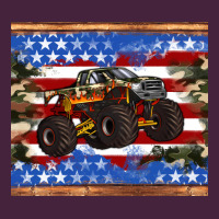 Monster Truck American Flag Tumbler Premium Tee | Teevron