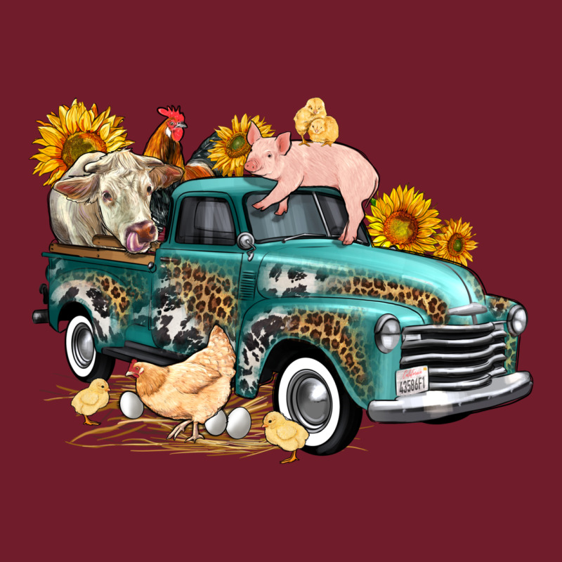 Western Farm Truck Coop Animals Farm Animals Zipper Hoodie by FaDigitalArtStudio | Teevron