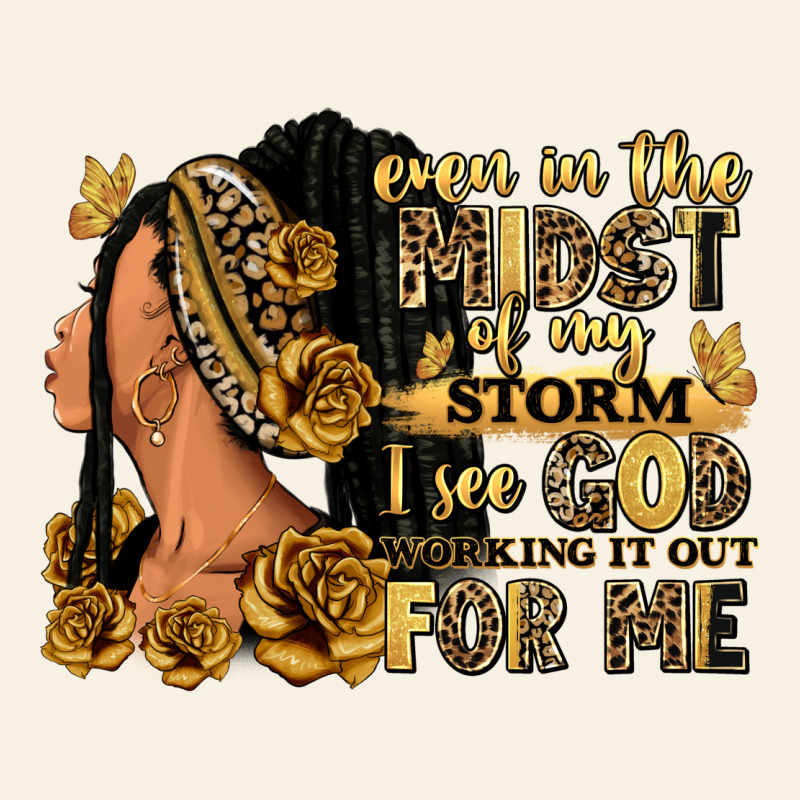 Even In The Midst Of My Storm Afro Woman Vintage Tee by RanaPortraitStore | Teevron