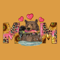 Mom Bear With Sunflowers Urban Heavy Tee | Teevron