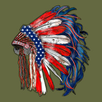 American Flag Indian Headdress Long Sleeve Tee | Teevron