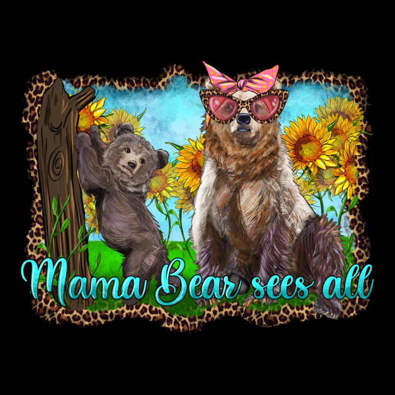 Mama Bear Sees All With Sunflowers Premium Sweatshirt by Artiststas | Teevron