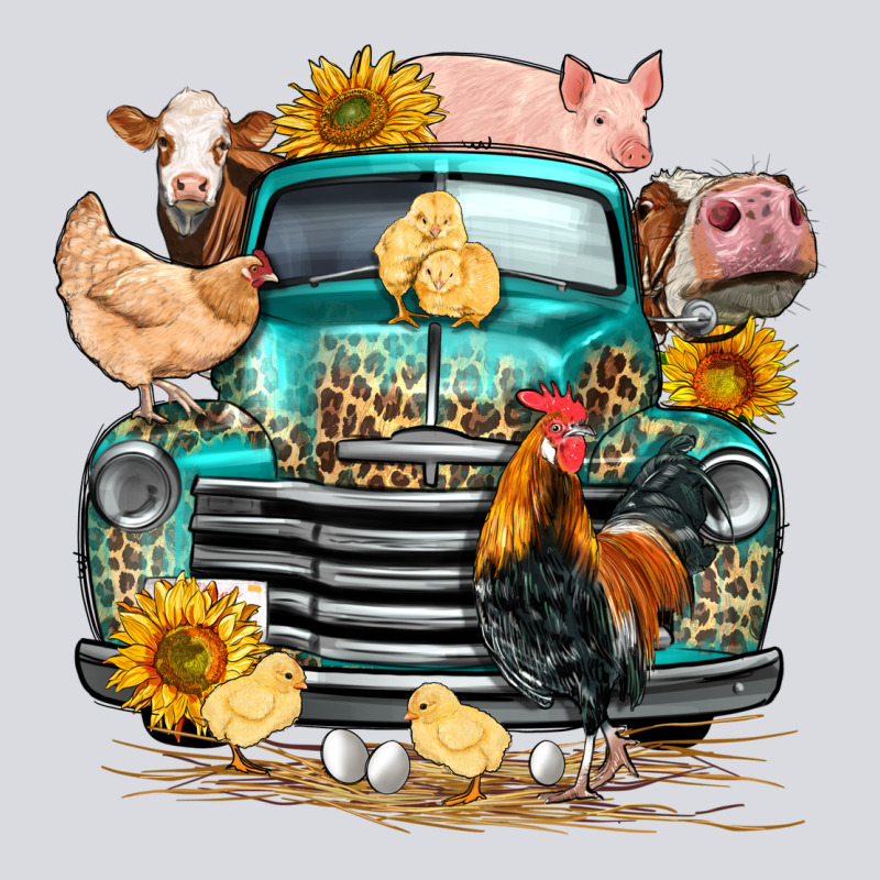 Farm Truck Farm Animals Zipper Hoodie by FaDigitalArtStudio | Teevron