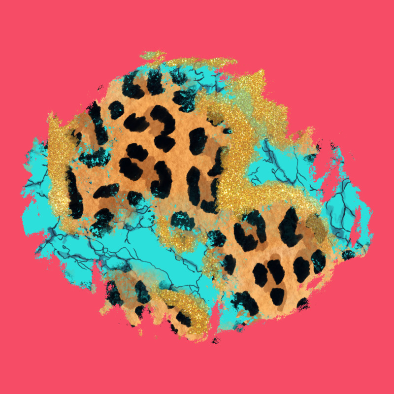 Glitter Leopard Turquoise Patch Premium Sweatshirt by AdoDesignShop | Teevron