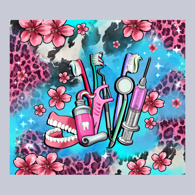 Dentist Element With Flowers Heavyweight Hoodie by AdoDesignShop | Teevron