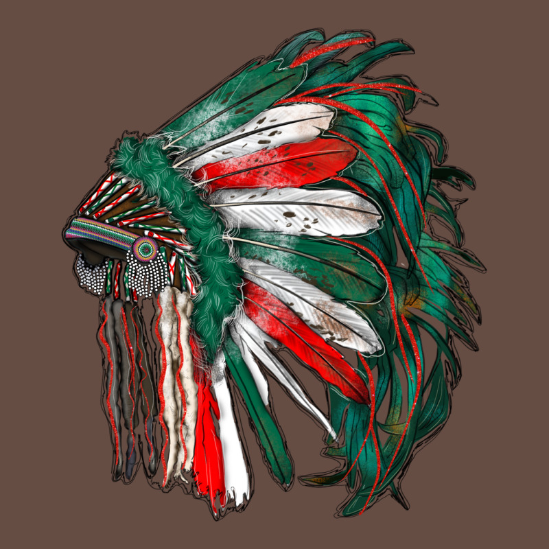 Mexican Flag Indian Headdress Long Sleeve Tee by RanaPortraitStore | Teevron