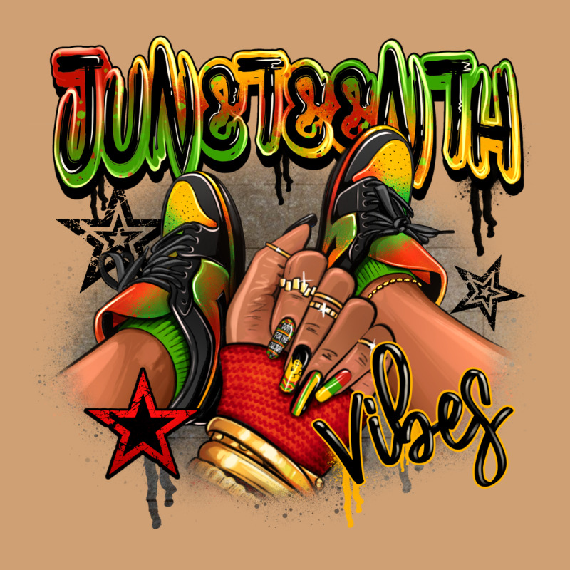 Juneteenth Vibes Black Girl Sneakers Vintage Tee by RanaPortraitStore | Teevron