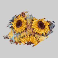 Sunflower Glitter Leather Patch Premium Sweatshirt | Teevron