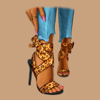 Leopard Heels Black Fashion Girl Vintage Tee | Teevron