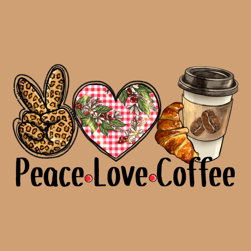 Peace Love Coffee Vintage Tee by BarkalooDesign | Teevron