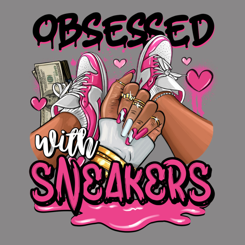 Obsessed With Sneakers Pink Afro Woman Vintage Tee by RanaPortraitStore | Teevron