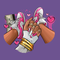 Pink And White Sneaker Girl Vintage Tee | Teevron