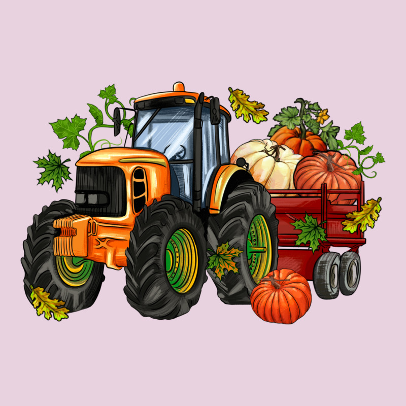 Fall Tractor With Pumpkin Ladies Tee by AdoDesignShop | Teevron