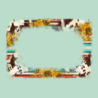 Western Serape Sunflower Background Frame Premium Hoodie | Teevron