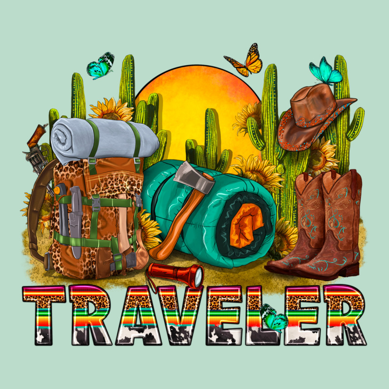 Western Traveler Cowboy Premium Hoodie by NancyCooperArtShop | Teevron