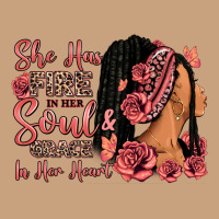 She Has Fire In Her Soul Afro Woman Vintage Tee | Teevron