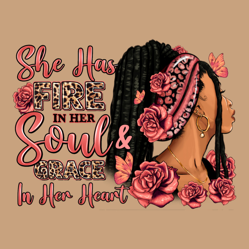 She Has Fire In Her Soul Afro Woman Vintage Tee by RanaPortraitStore | Teevron