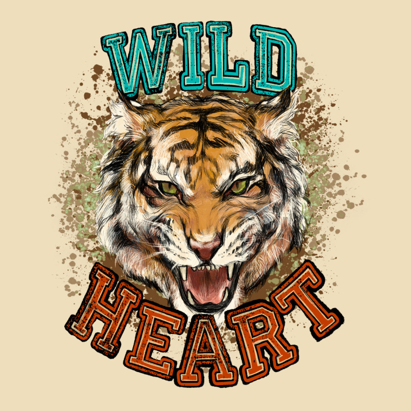 Wild Heart Tiger College Western Premium Hoodie by NancyCooperArtShop | Teevron