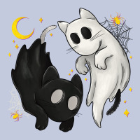 Ghost Cats With Balance Halloween Long Sleeve Tee | Teevron