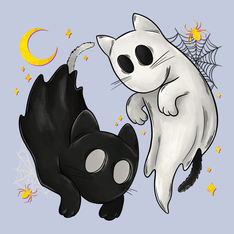 Ghost Cats With Balance Halloween Long Sleeve Tee by texasbilliewilder | Teevron