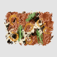 Horseshoe Cowhide Cactus Background Premium Sweatshirt | Teevron