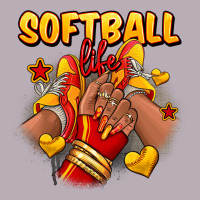 Softball Life Afro Girl Sneakers Vintage Tee | Teevron