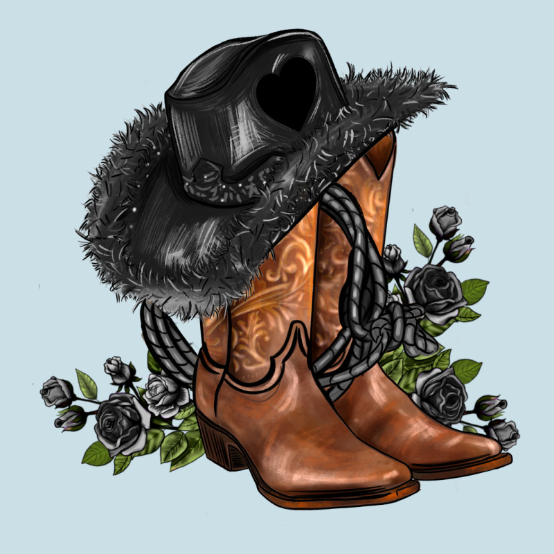 Black Cowgirl  And Roses Ladies Tee by AdoDesignShop | Teevron