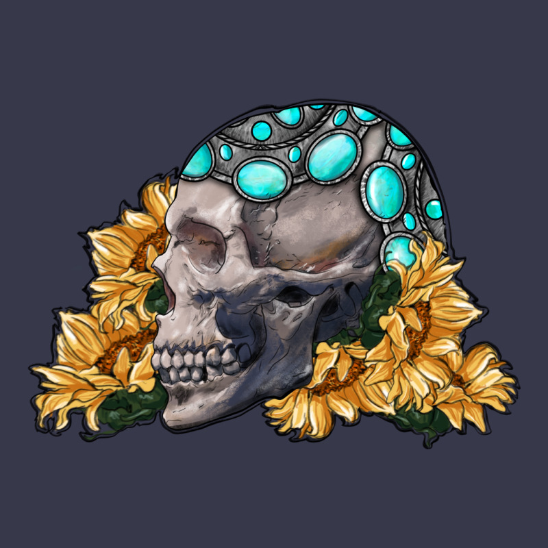 Skull With Sunflowers Long Sleeve Tee by RanaPortraitStore | Teevron
