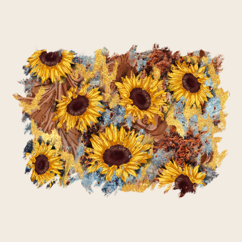 Sunflower Glitter Leather Background Premium Sweatshirt by AdoDesignShop | Teevron