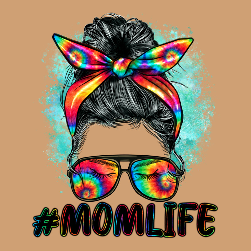 Tie Dye Momlife Messy Bun Vintage Tee by BarkalooDesign | Teevron