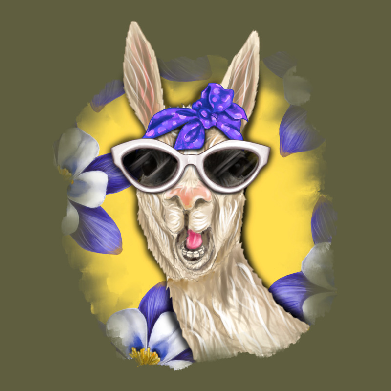 Llama With Sunglasses Vintage Tee by RanaPortraitStore | Teevron