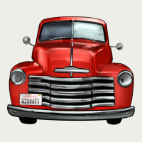 Western Red Truck Front View Zipper Hoodie | Teevron