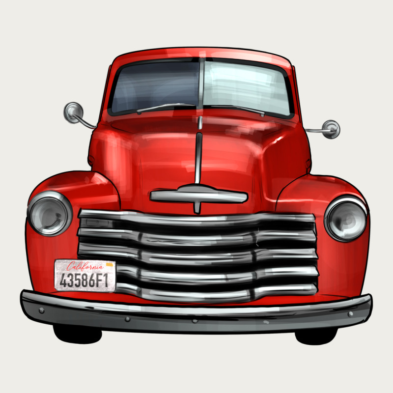 Western Red Truck Front View Zipper Hoodie by FaDigitalArtStudio | Teevron