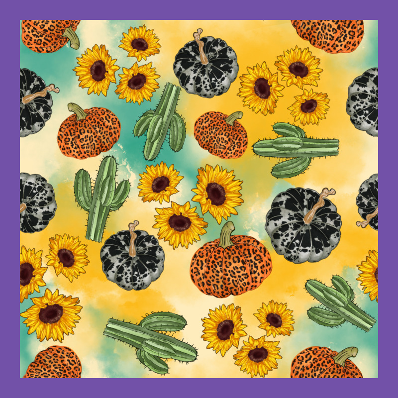 Leopard Pumpkin Cactus Sunflower Seamless Premium Sweatshirt by AdoDesignShop | Teevron