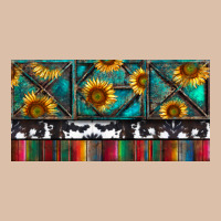 Rusty Sunflowers With Cowhide And Turquoise Urban Heavy Tee | Teevron
