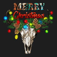 Merry Christmas Bull Skull Classic Tee | Teevron
