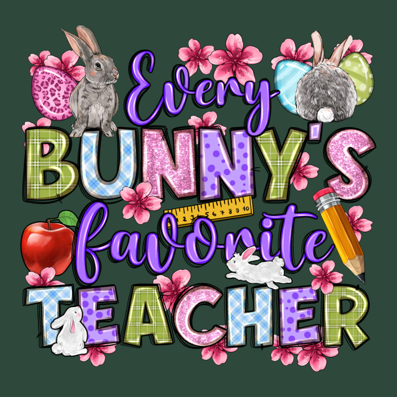 Easter Day Every Bunny's Favorite Teacher Zipper Hoodie by OliviaCreatesArt | Teevron