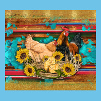 Western Coop Animals Farm Chicken Chick Rooster Sunflowers Wooden Sera Premium Sweatshirt | Teevron