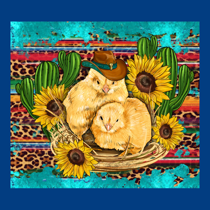 Western Chicks Coop Animals Sunflowers Cactus Serape Leopard Turquoise Premium Sweatshirt by Artiststas | Teevron