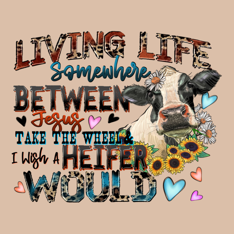 Living Life Somewhere Between Jesus Take The Wheel Urban Heavy Tee by Zillion Design Studio | Teevron