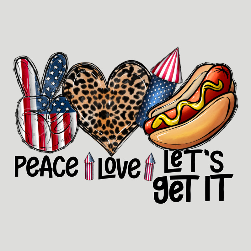 Peace Love Let's Get It Zipper Hoodie by CowhideDigitalArt | Teevron