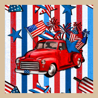 4th Of July Seamless Pattern Truck Heavyweight Hoodie | Teevron