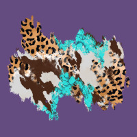 Cowhide Leopard Turquoise Patch Vintage Hoodie | Teevron
